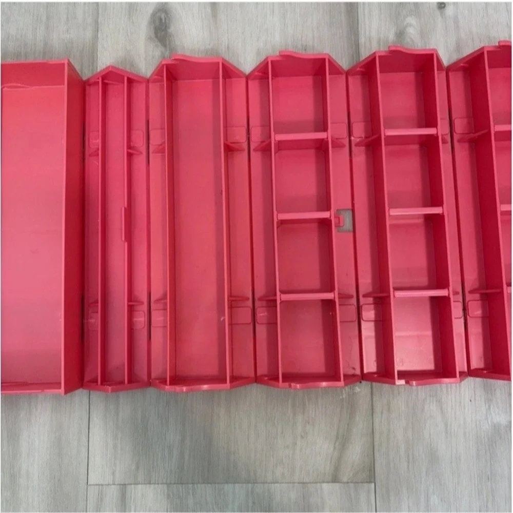 Rolykit Portable Pink Tool Box Organizer Parts Sewing Crafts Fishing 42-in